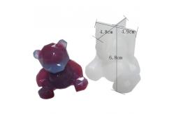 China Handmade Silicone Resin Mold Diy Epoxy 3D Bear Silicone Mold Reusable supplier