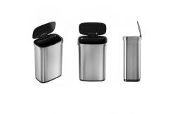 China Big Volume Steel Automatic Sensor Trash Bin Open Top Touchless Trash Can supplier