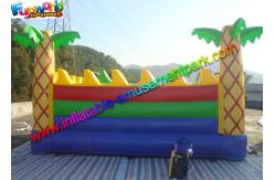 China Popular Inflatable Smurfs Bounce House , Jumping Bouncer With Obstacle Inside supplier