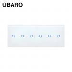 228 Type 222Gang Stylish Tempered Glass Touch Light Switch Wifi Smart Light Switch With Indicator for sale