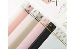 China Hansu Paper Wave Dot Border Rose Bouquet Wrapping Paper Translucent Waterproof supplier