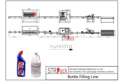 China Automatic Bottle Filling Line 2000-5000 BPH Capacity For Toilet Cleaner Liquid supplier