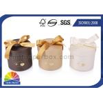 ISO Customized Cardboard Packaging Tubes Ribbon Bowknot Paper Can for sale