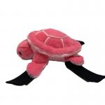 Pink Long Fur Stuffed Turtle Knee Pad Plush Toy 28cm For Ski Snowboard Skateboard for sale
