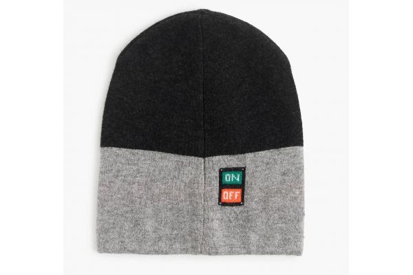 Cute Intarsia Boys Beanie Hat , Lined Winter Knit Caps For Cold Weather