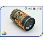 Eco Friendly 157gsm Chrome Paper Tube Box Gift Packed Round Box for sale