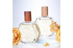 China Customized  Glass Perfume Bottles with Stoppers Refillable Frosted Glass Spray Perfume Bottle Cap supplier