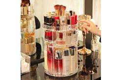 China Adjustable Acrylic 360 Degree Rotating Cosmetic Organizer 4 Tier supplier