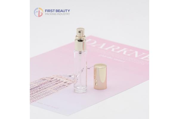 Reusable Glass Perfume Tester Bottle with Screw Push Sprayer
