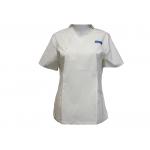 160 GSM T/C 55%/42% Spandex3%  White V Neck Short Sleeves Medical Scrubs Medical Uniform for sale