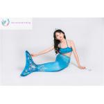 Turquiose Mermaid Tails For Swimming Spandex / Polyester Material CE SGS for sale