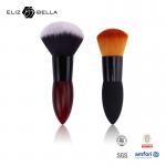 2pcs Short Wooden Handle Makeup Brush Synthetic Hair With Aluminium Ferrule for sale