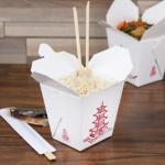 Disposable Rectangle Takeout Hard Paper Box Tray Kraft Food Noodle Box