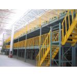 Yellow Multi Tier Mezzanine Rack for Efficient Space Utilization for sale