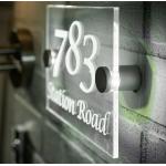 KWS-CW Custom Acrylic Metal House Number Acrylic Glow Sign Board Designed for Supermarkets for sale