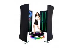 China Metal/Glass 360 Photo Booth Internal Storage With User Friendly Software supplier