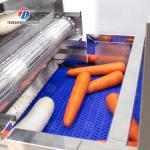 Fruit and vegetable roller bubble washing and air-drying picking line