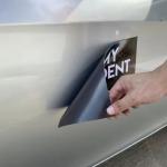 Custom Die Cut Magnetic Car Sticker NFC Car Sticker Waterproof UV Printing for sale