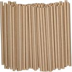 100Pack Biodegradable Kraft Paper Drinking Straws Bulk For Juices Shakes Smoothies for sale