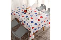 China Rectangle Insulated Anti Scald Printed Tablecloth Plastic PEVA PVC supplier