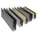 U Shape Custom Predrilled Aluminum Extrusion Profiles For Window Door Glass for sale