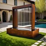 Rusty Corten Steel Water Feature For Garden Decoration for sale