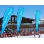 Single Side Screen Printed Custom Beach Flags 100% Polyester