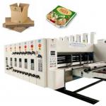 PLC Pizza Box Flexo Printing Slotting Machine 240mm Slot Depth for sale
