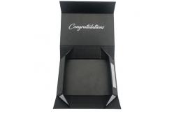 China Paperboard Foldable Cardboard Gift Boxes Matt Lamination Black Magnetic Pantone supplier