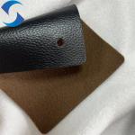 100% Polyester one side brushed 200g backing material PVC durable Leather Fabric