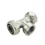 Certificated ISO17484-1 Pex Tee Forged Crimp Fittings Brass HPb 58-3A for Plumbing for sale