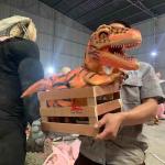 Custom Realistic Dinosaur Hand Puppet  , Theme Park T Rex Hand Puppet