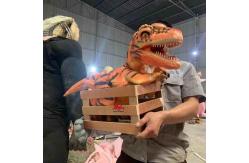 China Custom Realistic Dinosaur Hand Puppet  , Theme Park T Rex Hand Puppet supplier