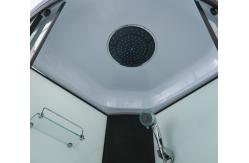 China Modern Shower Pods Cabins With Printing Glass And Black Frame supplier