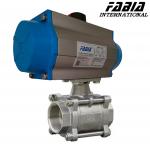 Three Piece Pneumatic High Pressure Ball Valve 1/2 1/4 for sale