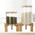 7.5L Borosilicate Lead Free Airtight Glass Jar With Bamboo Lid