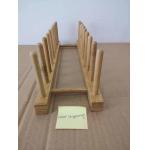 Multi Functional Bamboo Display Unit Bamboo Plate Stand For Kitchen for sale