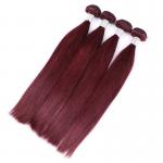 99j Burgundy Straight Brazilian Hair Peruvian Human Hair Weave Popular Sell Double Weft for sale