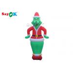 Green Hair Clown Inflatable Cartoon Characters For Advertising Double Sewing for sale