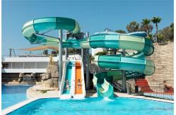 China 8m Width Water Park Slide Trade Commercial Fiberglass Slides For Private Pools supplier