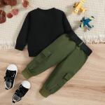 Children'S Letter Printing Pullover Sweater Two Piece Sets