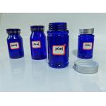 Plastic blue PET 100ml Capsule Pill Bottle with Silver Screw Cap Medicine Vitamin Supplement Bottle Container for sale