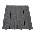 Chocolate Roof WPC Tiles 300*300mm Anti UV DIY Wood Plastic Composite Decking for sale