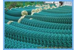 China Q195 Hot Dipped Galvanized Iron Green Chain Link Fence Panels 10m / 15m Length supplier