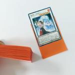 YUGIOH / Vanguard Orange Color Card Sleeves 62X89mm Small Size Cards for sale