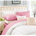 Sateen Stripe Sheets 4pcs Polyester Cotton Bedsheets Bedding Set for sale