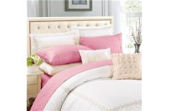 China Sateen Stripe Sheets 4pcs Polyester Cotton Bedsheets Bedding Set supplier