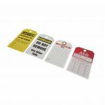 Customized High Quality Plastic Safety Tags with Logo and Design for sale
