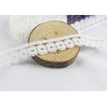 Flower Water Soluble Polyester Lace Trim , Milk Silk White Lace Ribbon By The Yard for sale