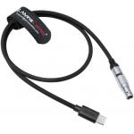 Alvin's Cables Braided USB-C Type-C to 2 Pin 12V Fast Charging Power Cable for Tilta|Teradek|SmallHD|Z-CAM|Blackmagic Pyxis 60cm|24inches, Black for sale